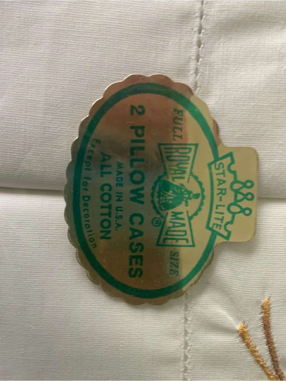Vintage His and Hers pillow cases in original box